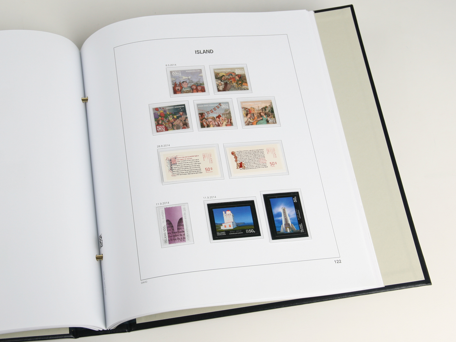 davo-luxe-islande-2014-feuillets-suppl-ment-timbres-annuels image 1