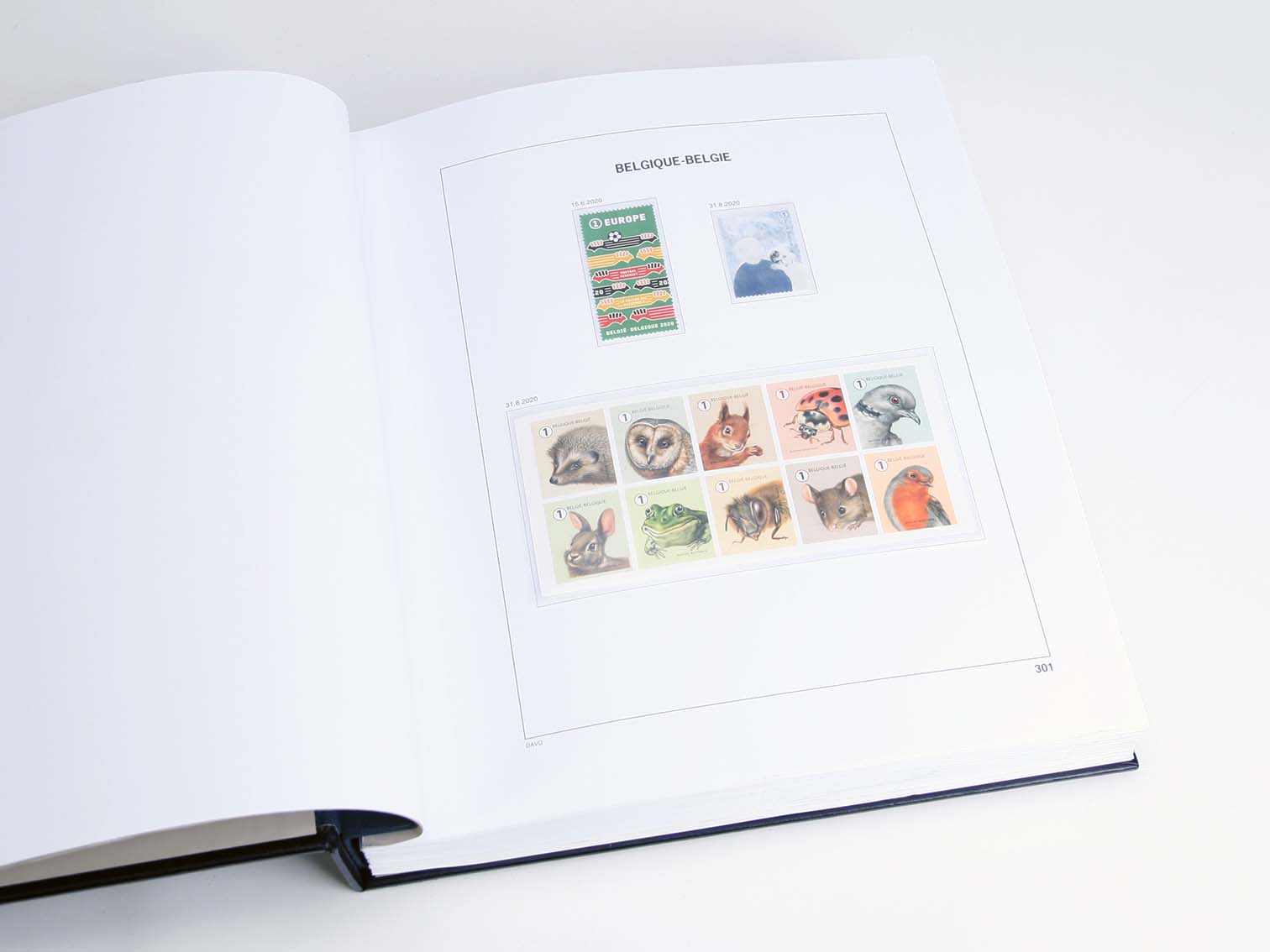 davo-luxe-suppl-ment-belgique-2020-feuilles-album-timbres-170-g image 1