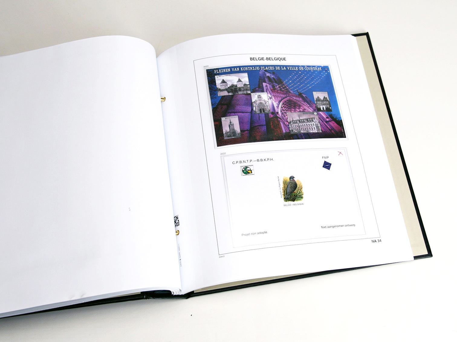 davo-luxe-belgique-na34-2022-pages-album-timbres-170g image 1