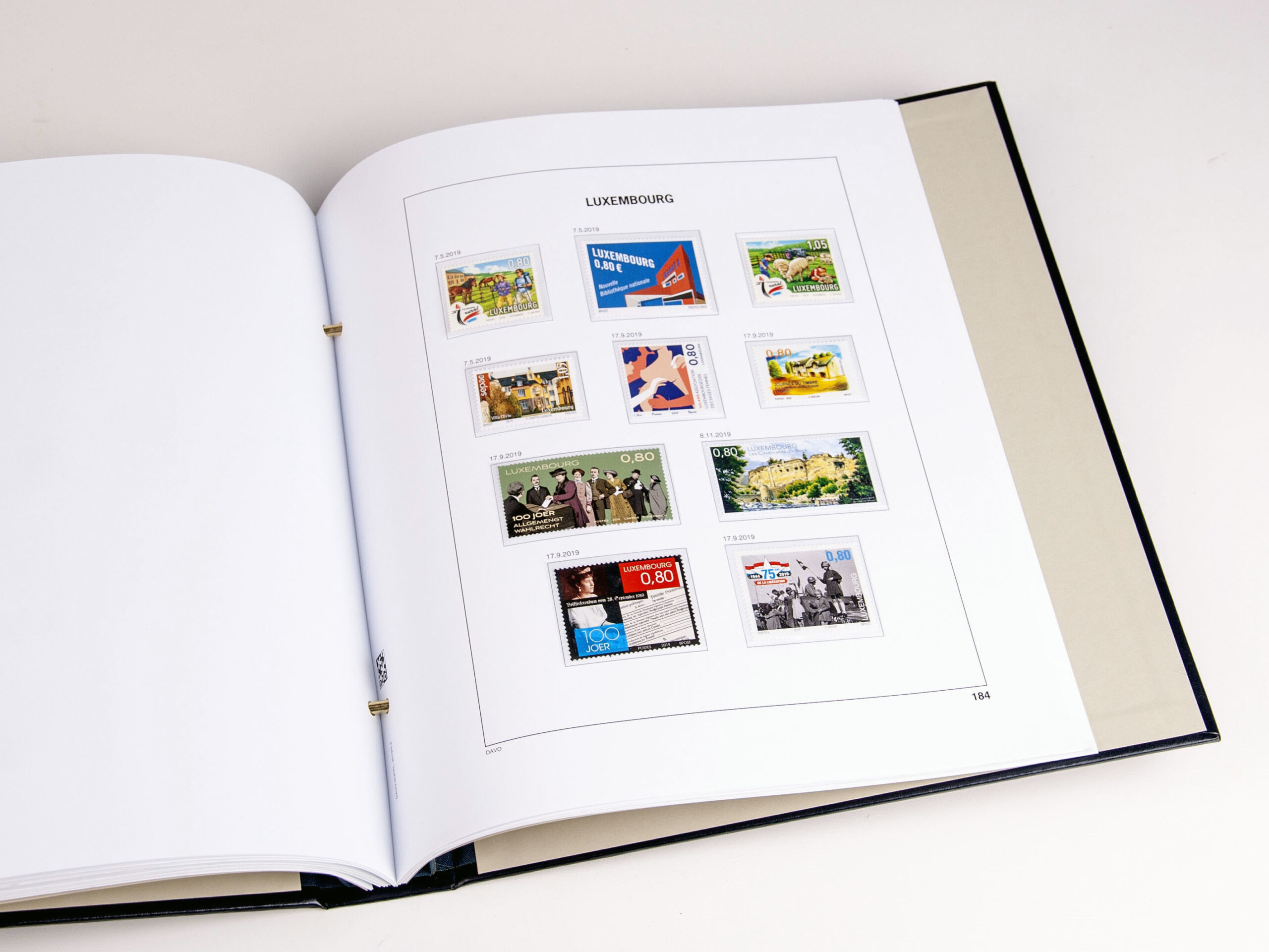 davo-luxe-luxembourg-2019-suppl-ment-feuilles-album-timbre image 1