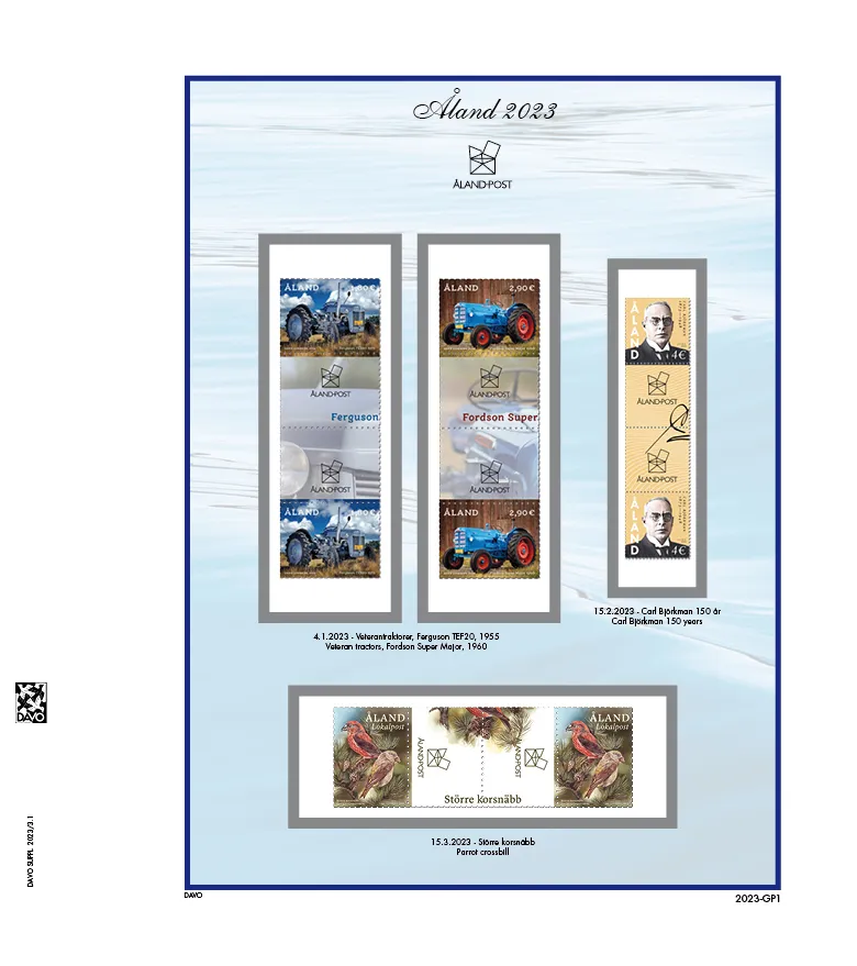 davo-luxe-aland-gutterpairs-2023-feuilles-album-timbres-170g image 1