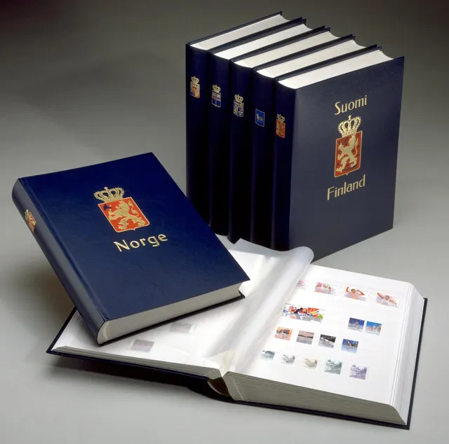 davo-g-classeur-timbres-norv-ge-bleu-blason-carton image 1