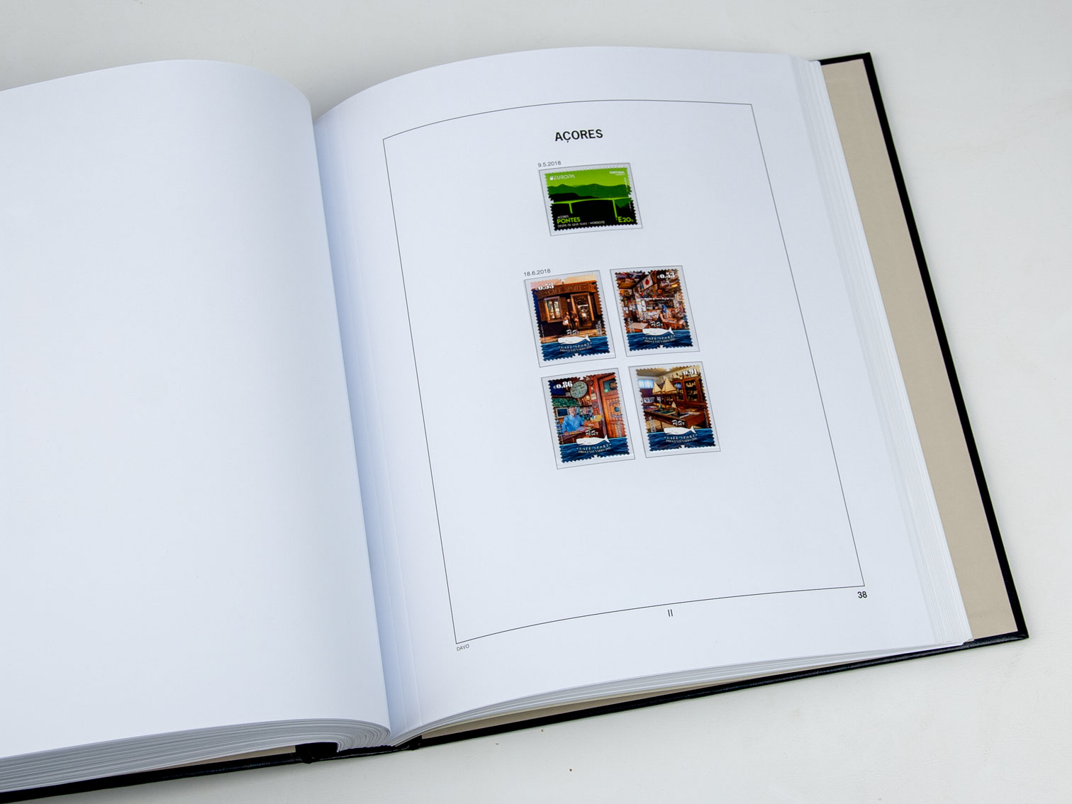 davo-luxe-a-ores-mad-re-2018-pages-album-timbres-170g image 1