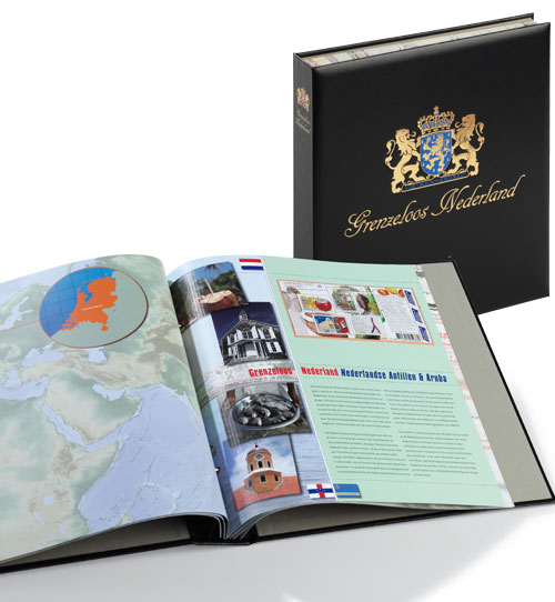 davo-luxe-classeur-grenzeloos-nederland-simili-cuir-bleu-coffret image 1