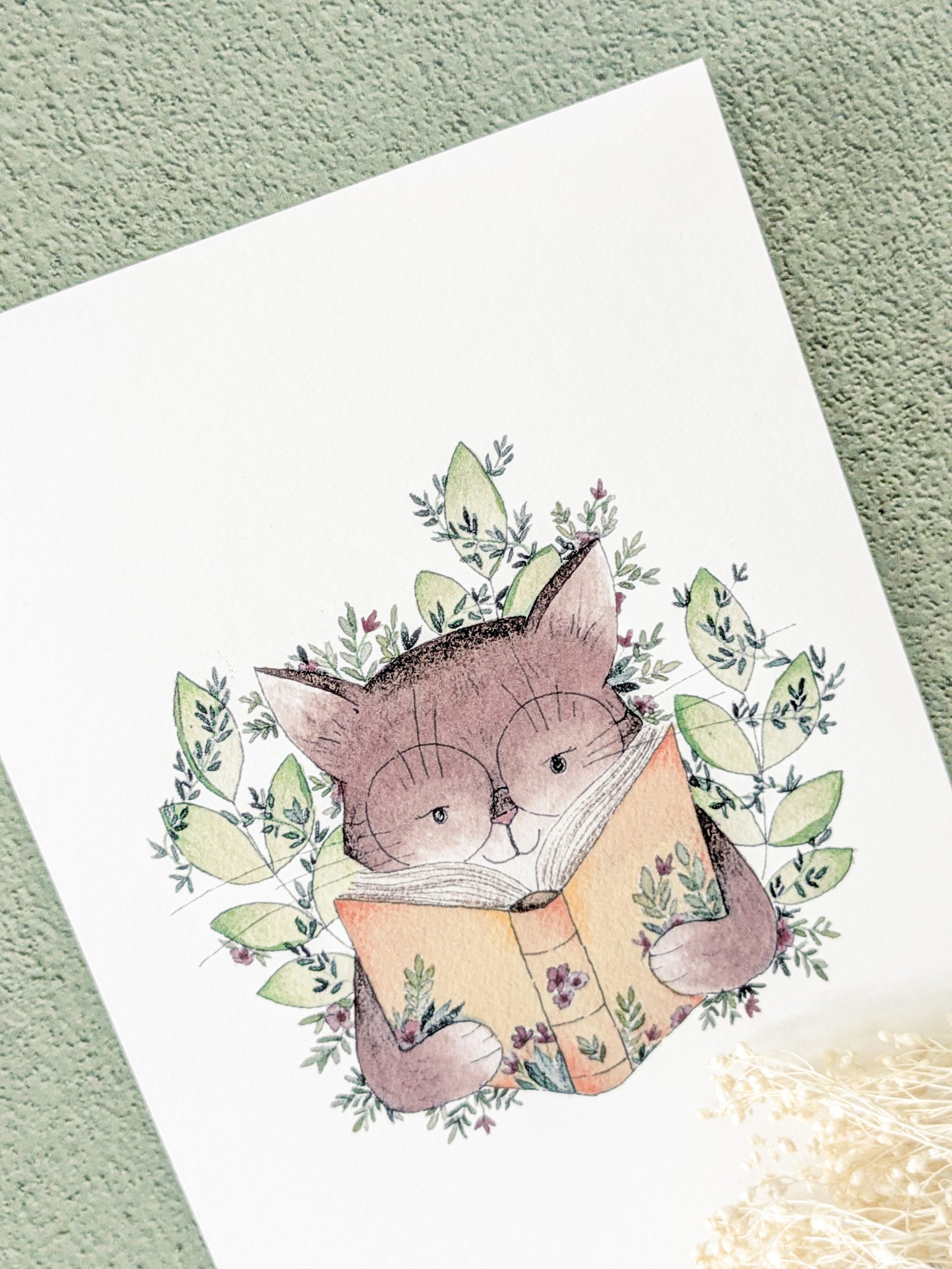 murmures-de-papier-jardin-du-chat-lecteur-affiche-a4-papier-v-lin image 6
