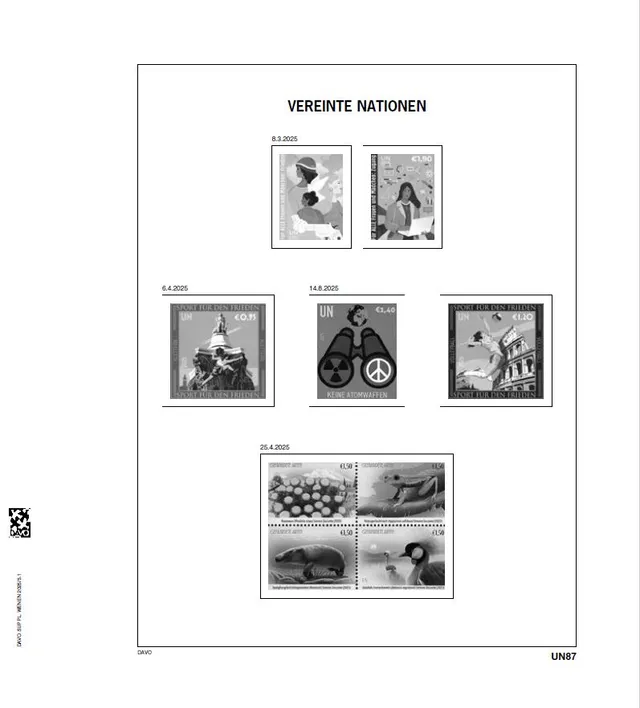 davo-luxe-pages-album-timbres-autriche-onu-2025 image 1