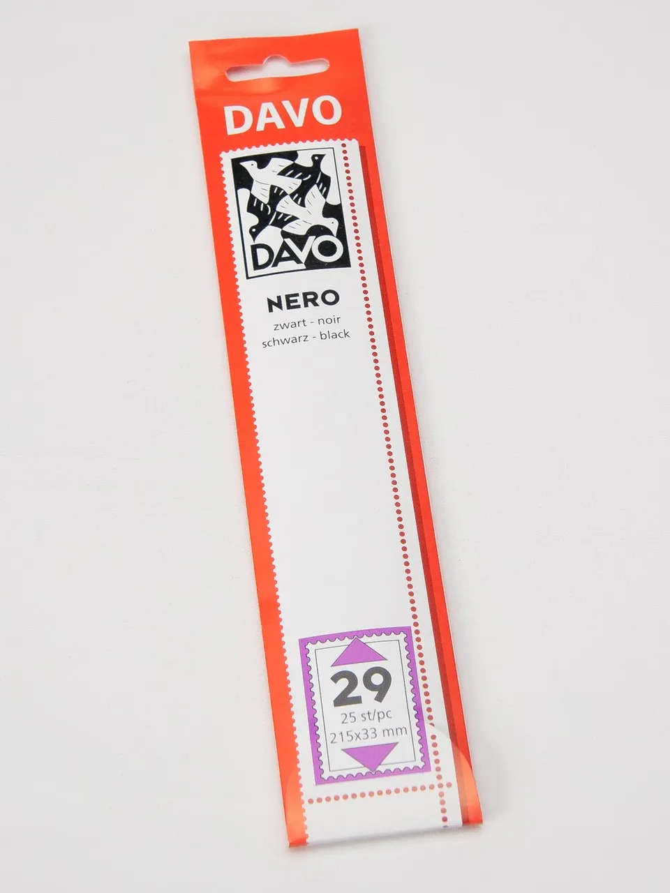 davo-nero-n29-bandes-timbres-fond-noir-brillant-215x33-25-pcs image 1
