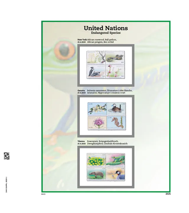 davo-luxe-onu-esp-ces-2025-feuille-suppl-ment-timbres image 1