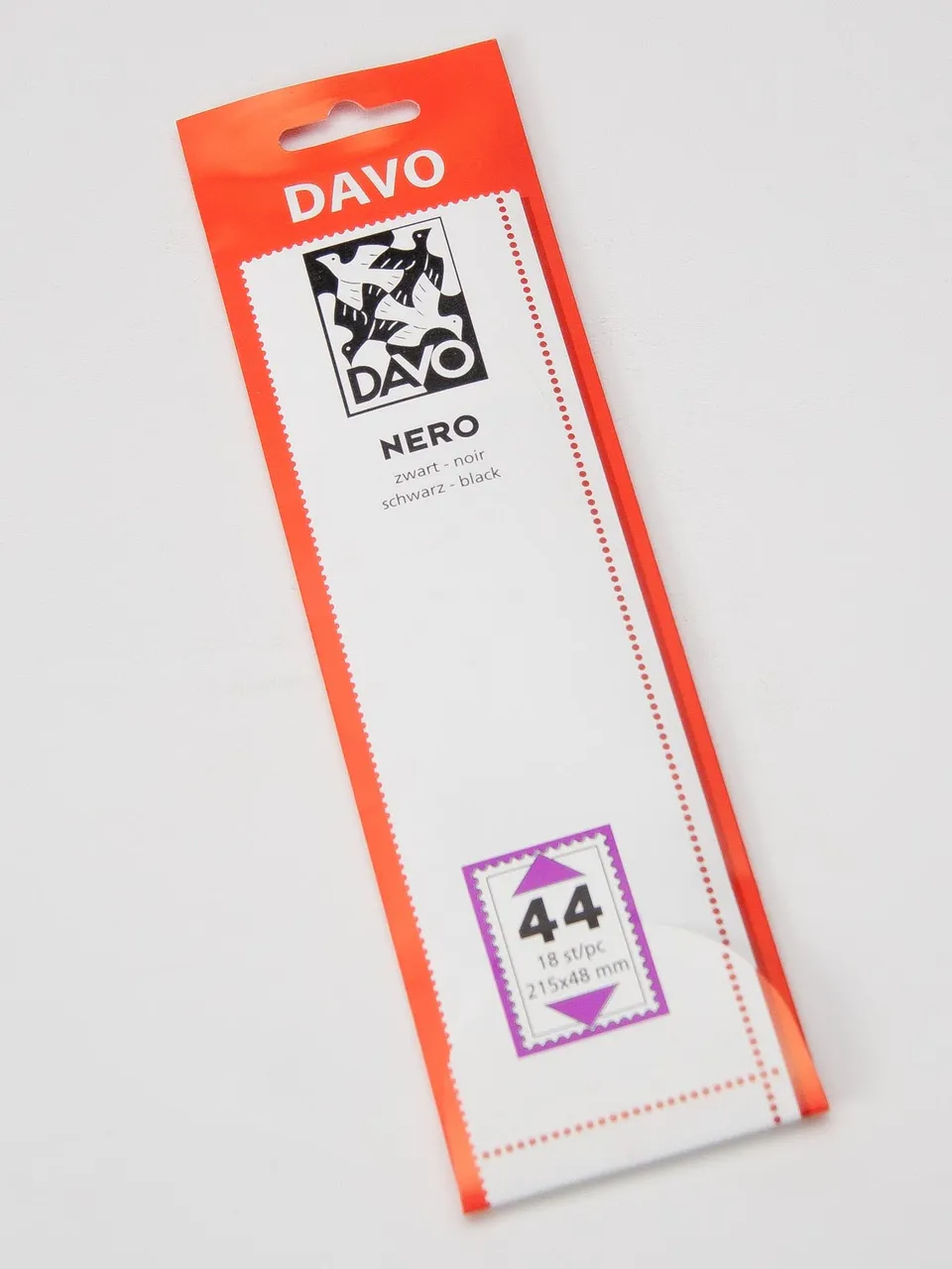 davo-nero-n44-215x48-bandes-timbres-fond-noir-18-pcs image 1