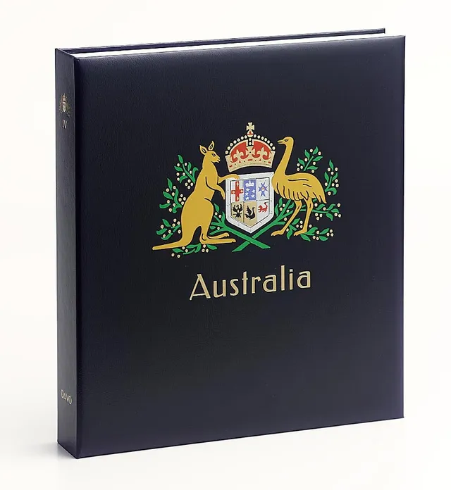 davo-luxe-australie-v-reliure-album-timbres-bleue-coffret image 1