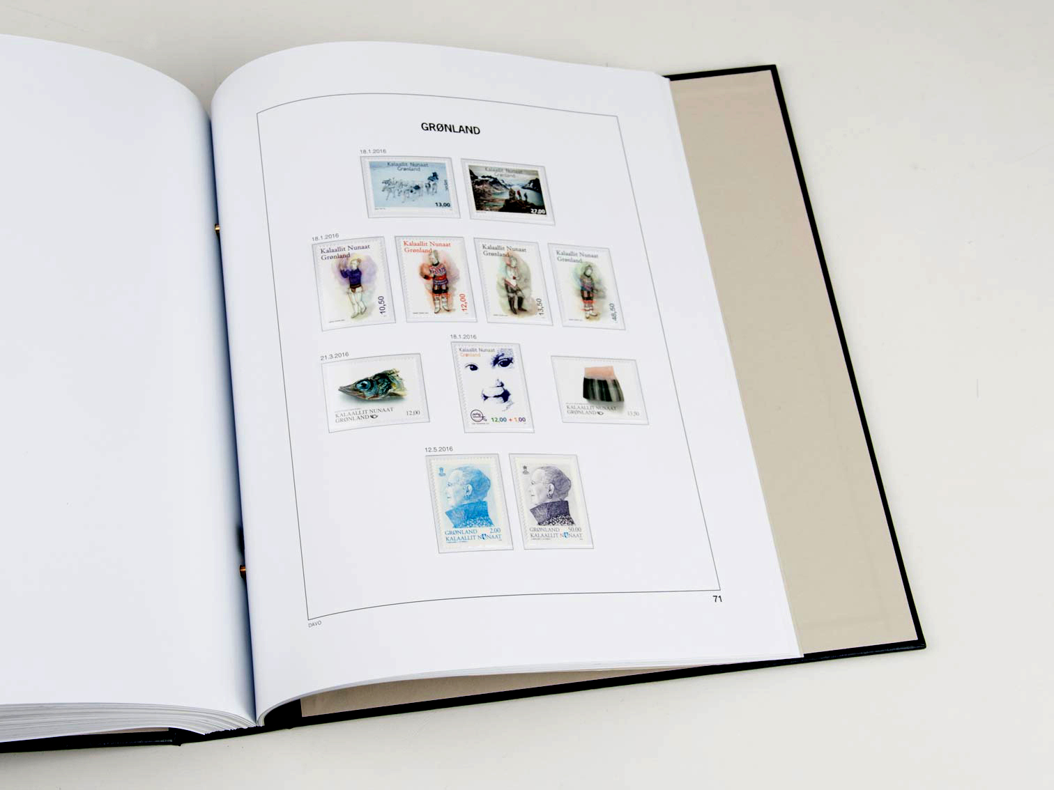 davo-luxe-groenland-2016-pages-album-timbres-170g image 1
