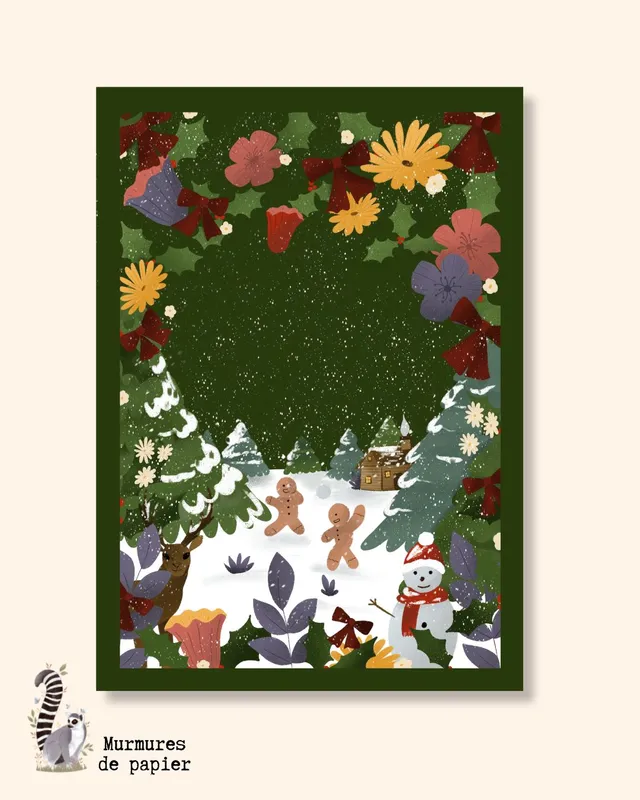 murmures-de-papier-affiches-hiver-enchant-carte-affiche-no-l image 1
