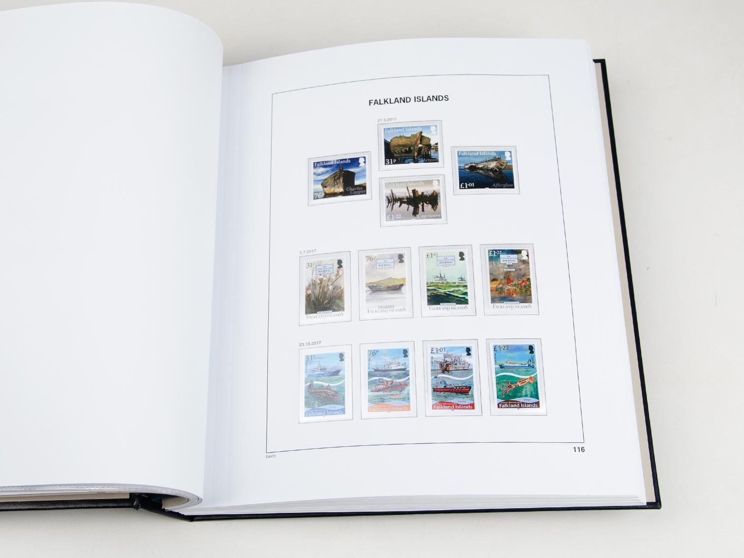 davo-luxe-falkland-isl-2017-pages-album-timbres-170g image 1