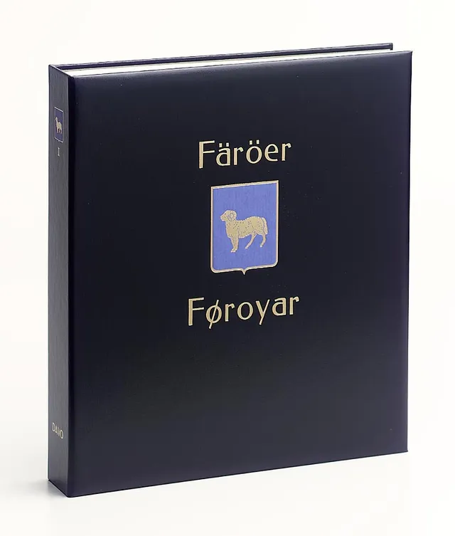davo-luxe-faroer-iii-album-timbres-bleu-avec-cassette image 1