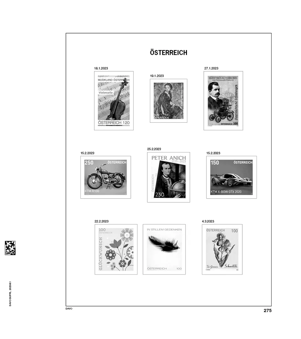 davo-luxe-suppl-ment-autriche-2023-feuilles-album-timbres-170g image 1