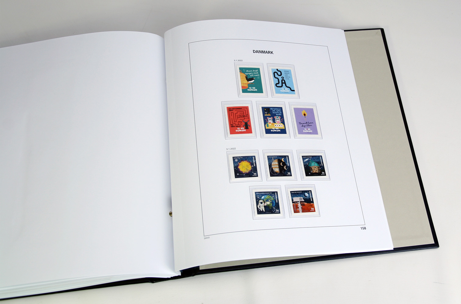 davo-luxe-danemark-2022-pages-album-timbres-papier-170g image 1