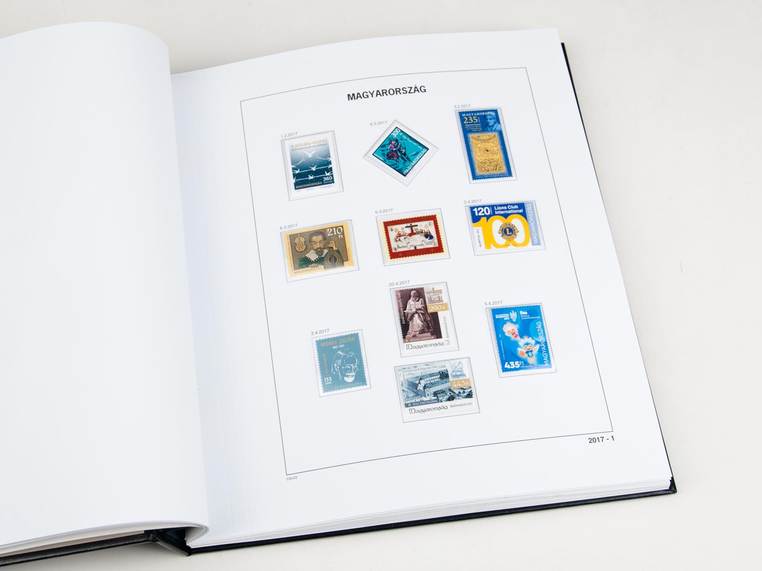 davo-luxe-hongrie-2017-feuillets-album-timbres-papier-170g image 1
