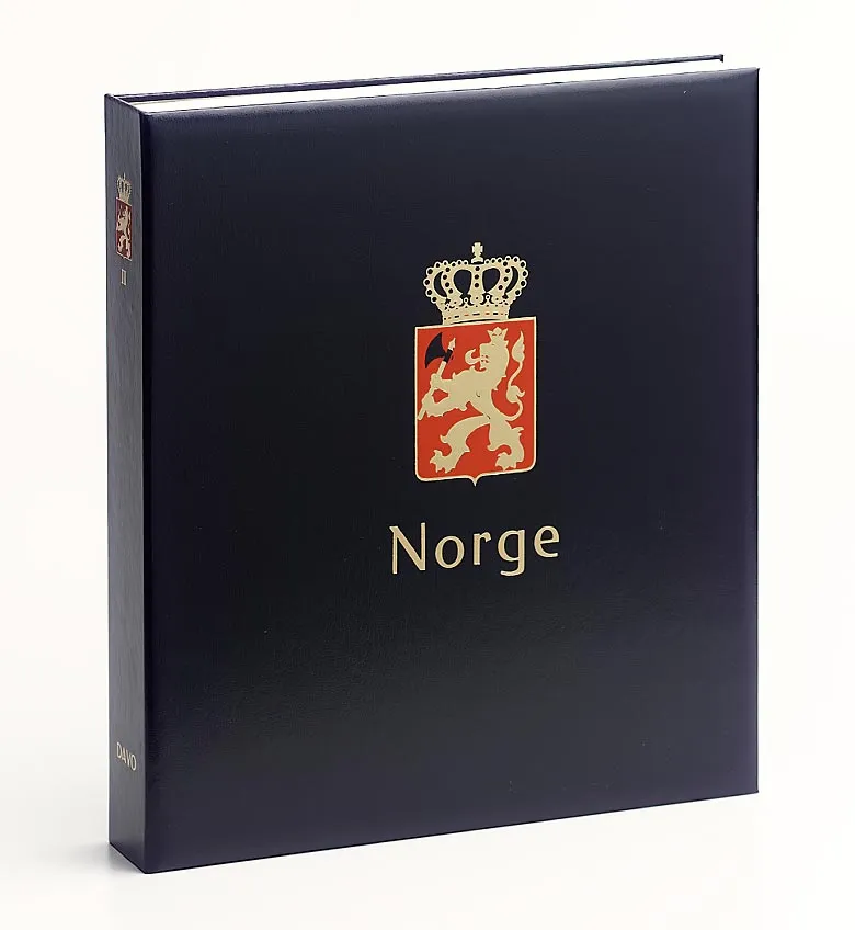 davo-luxe-norv-ge-iv-reliure-album-timbres-bleu-cassette image 1