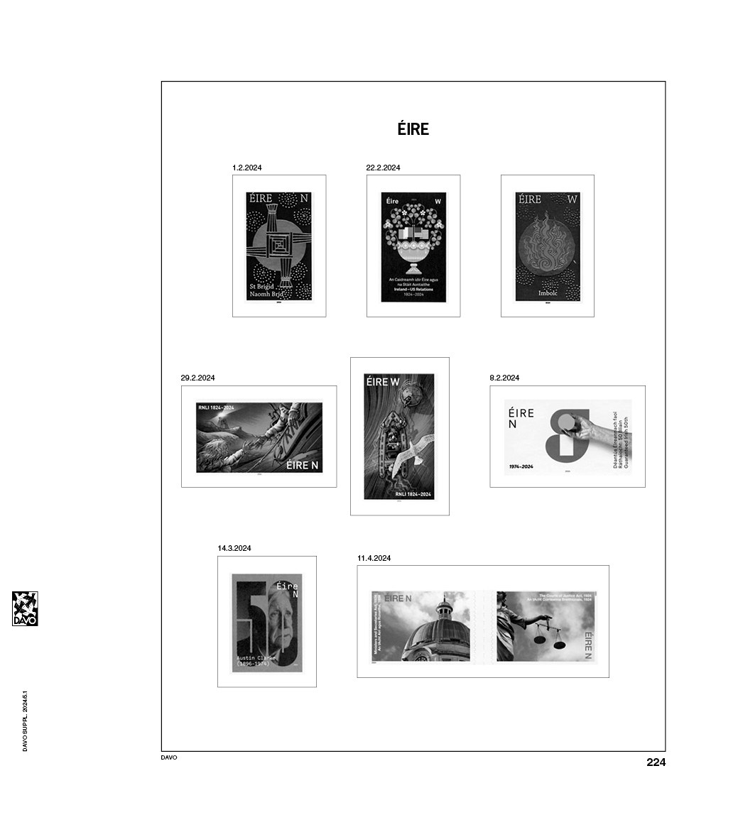 davo-luxe-irlande-2024-pages-album-timbres-papier-170-g image 1