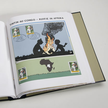 davo-luxe-belgique-extra-tintin-2001-pages-album-timbres image 1