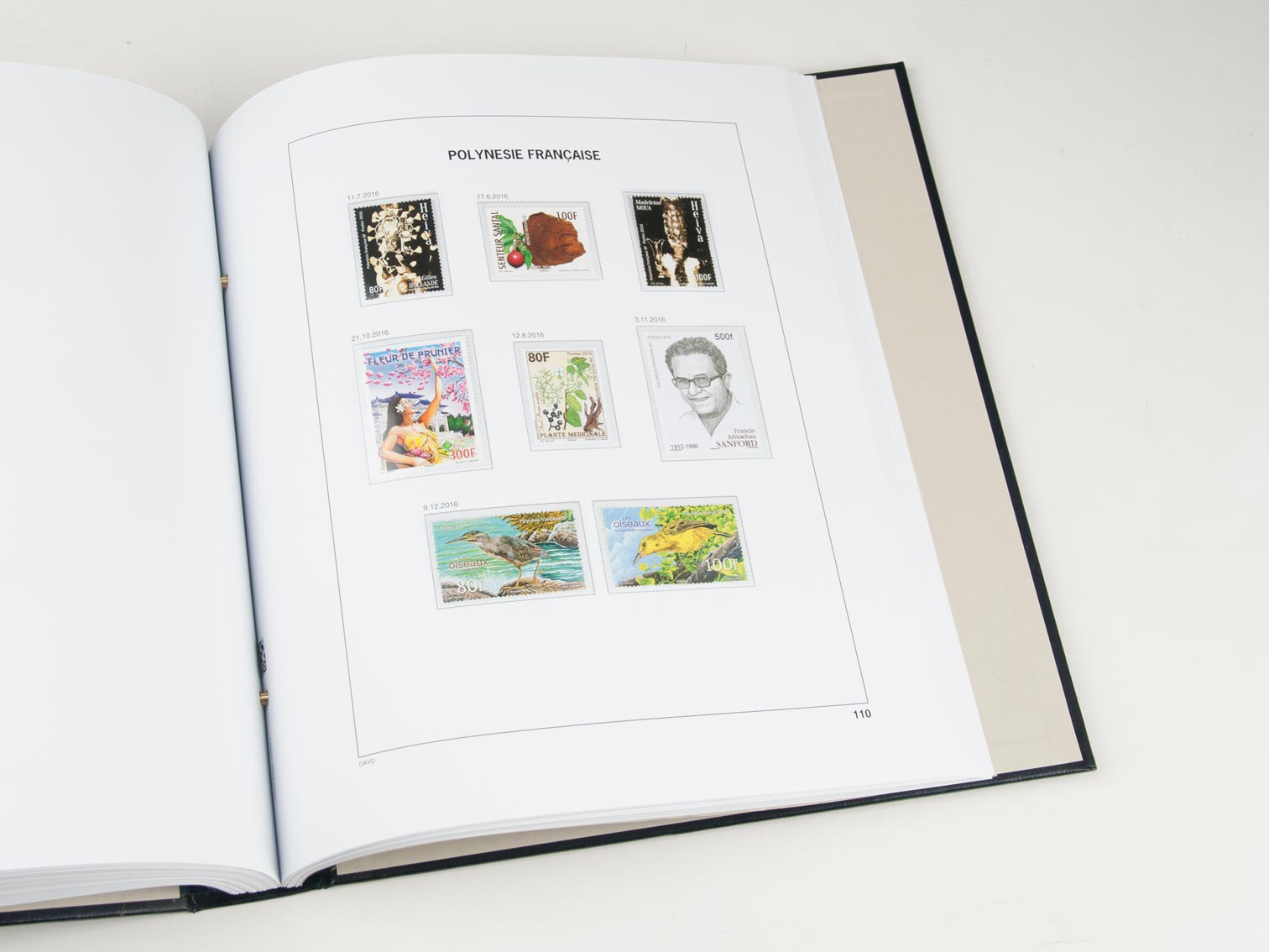 davo-luxe-polyn-sie-fran-aise-2016-feuilles-album-timbres-170g image 1