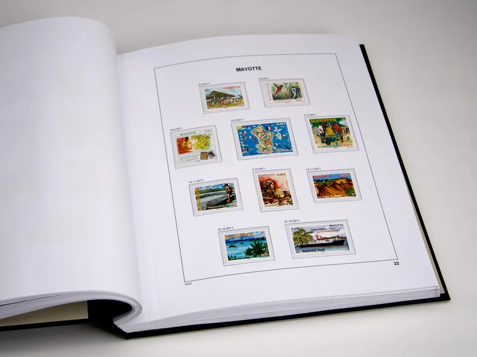 davo-luxe-mayotte-2011-pages-album-timbres-170-g image 1