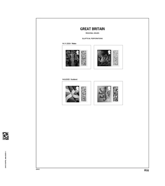 davo-luxe-grande-bretagne-extra-2015-pages-album-timbres-170g image 1