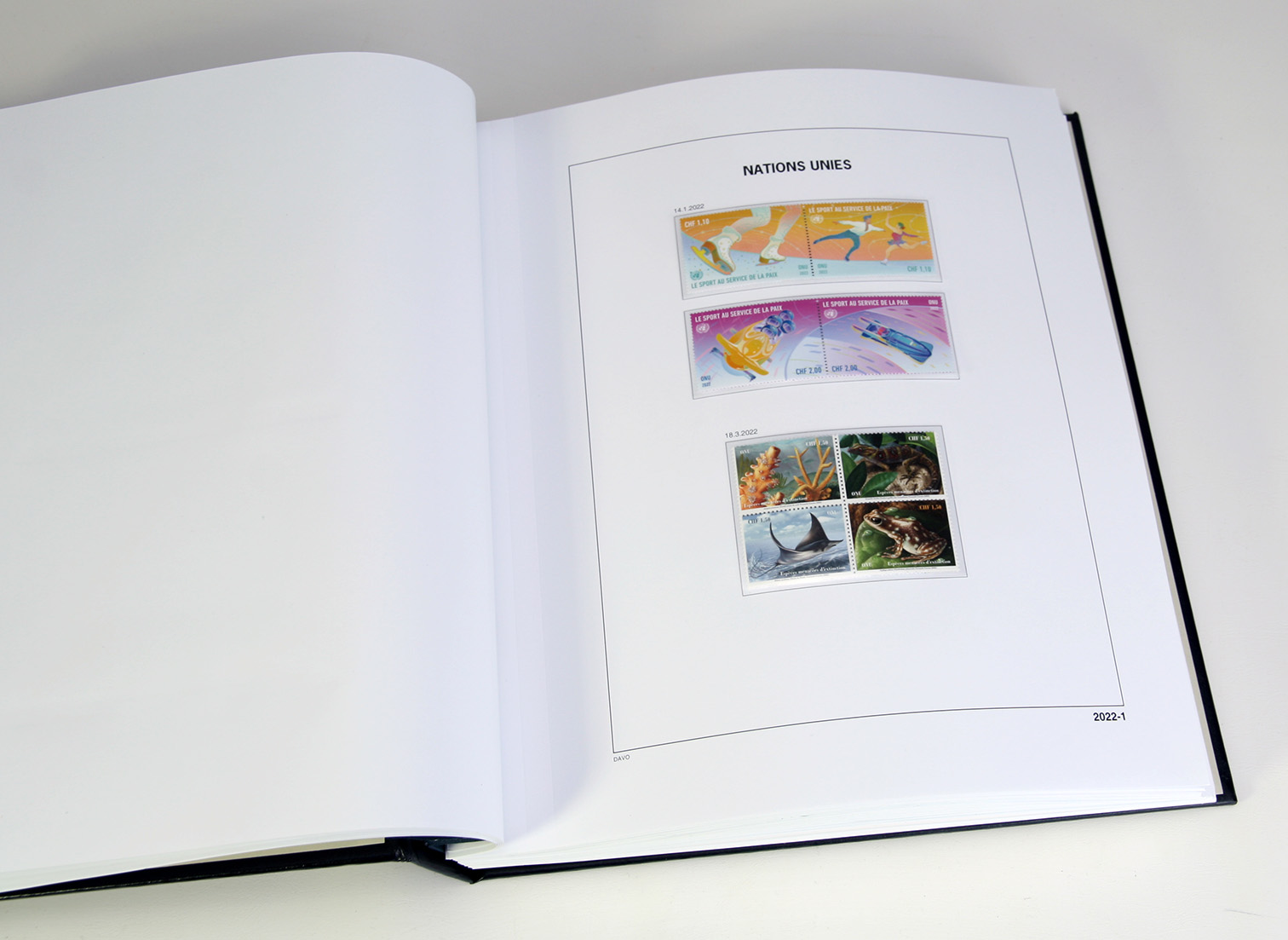 davo-luxe-suisse-onu-2022-feuilles-suppl-ment-album-timbres image 1