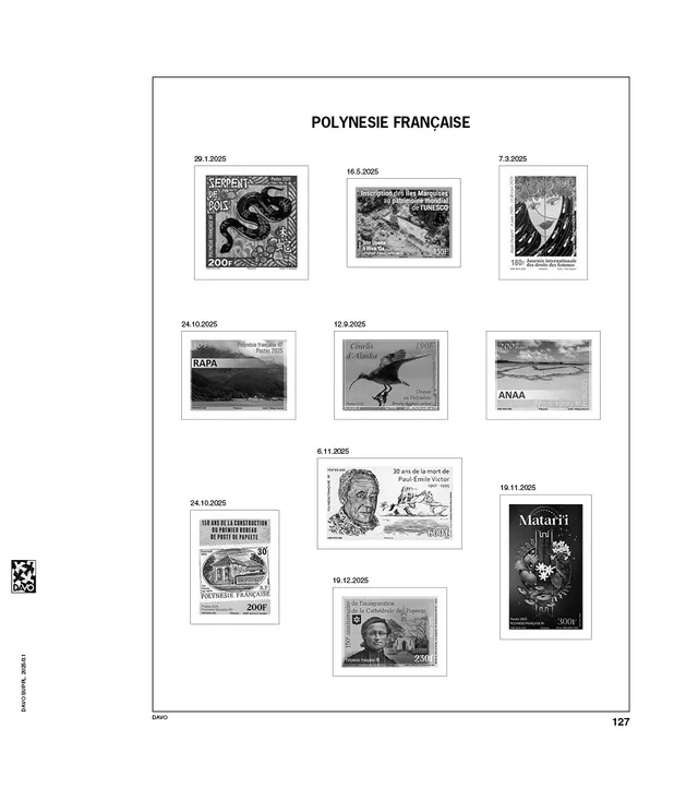 davo-luxe-polyn-sie-fran-aise-2025-feuilles-album-timbres-170g image 1