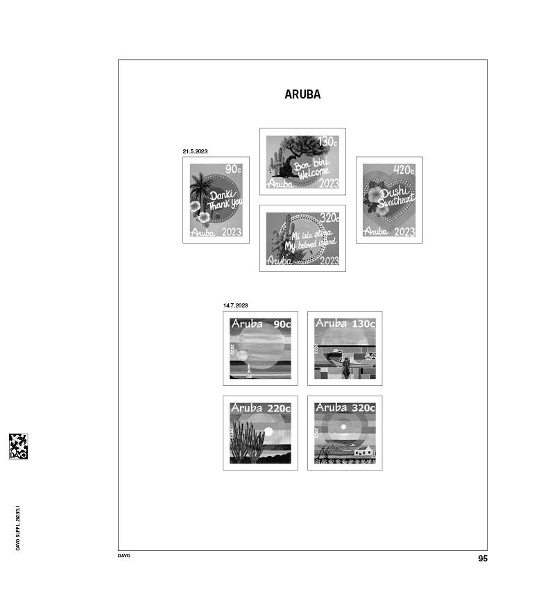 davo-luxe-aruba-2023-pages-suppl-ment-album-timbres-170g image 1