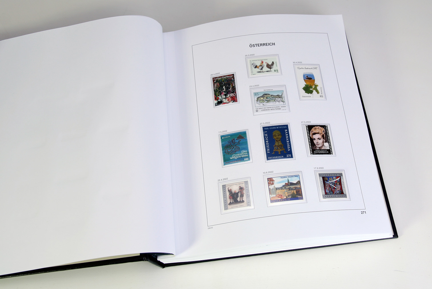 davo-luxe-suppl-ment-autriche-2022-pages-album-timbres-170g image 1