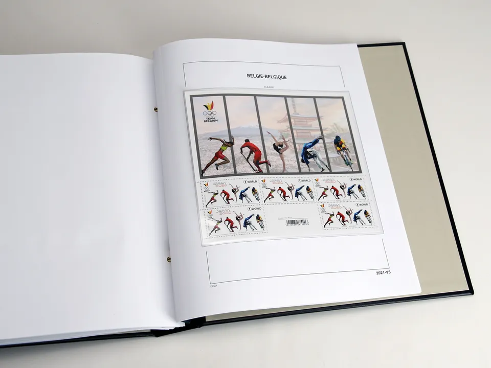 davo-luxe-belgique-feuillets-2021-pages-album-timbres image 1