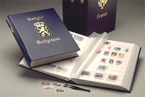 davo-stockbooks-carnet-timbres-g-belgique-bleu-doubles image 1