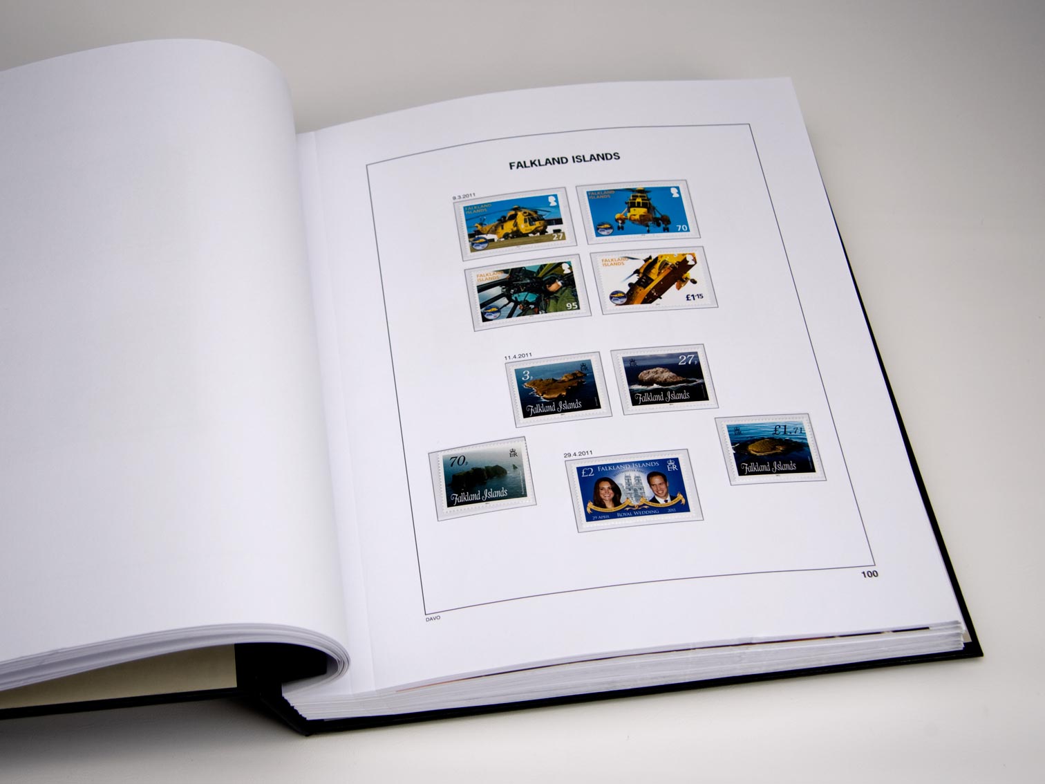 davo-luxe-compl-ment-album-timbres-falkland-2021-papier-170g image 1