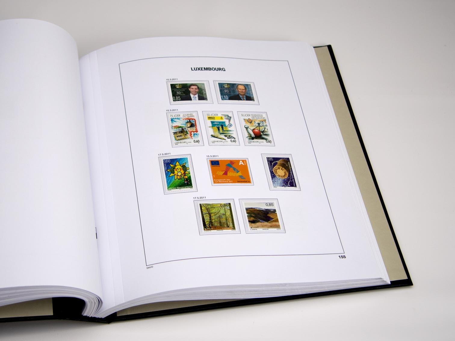 davo-luxe-luxembourg-2021-feuillets-album-timbres-170g image 1