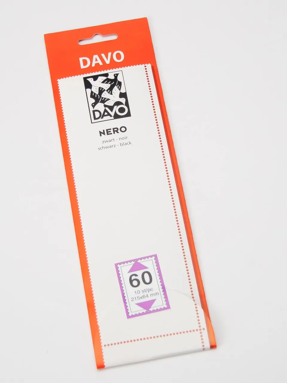davo-nero-n60-bandes-pour-timbres-215x64-fond-noir-x10 image 1