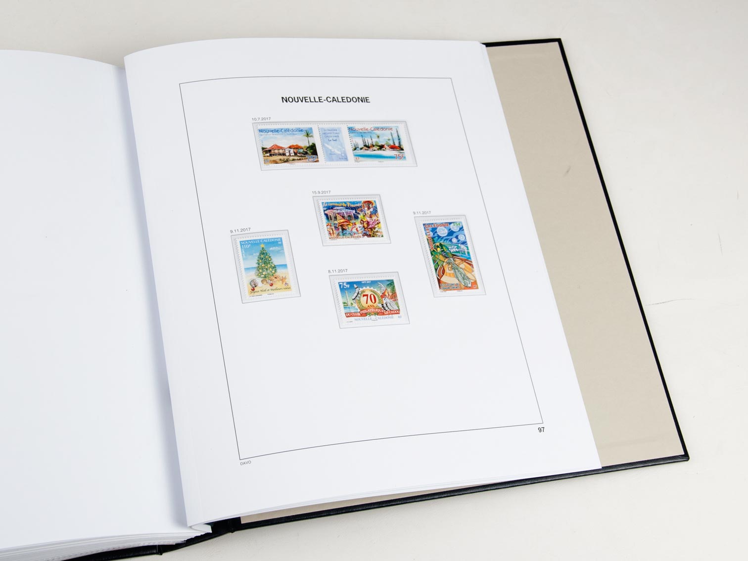 davo-luxe-nouvelle-cal-donie-2017-feuillets-album-timbres-170-g image 1