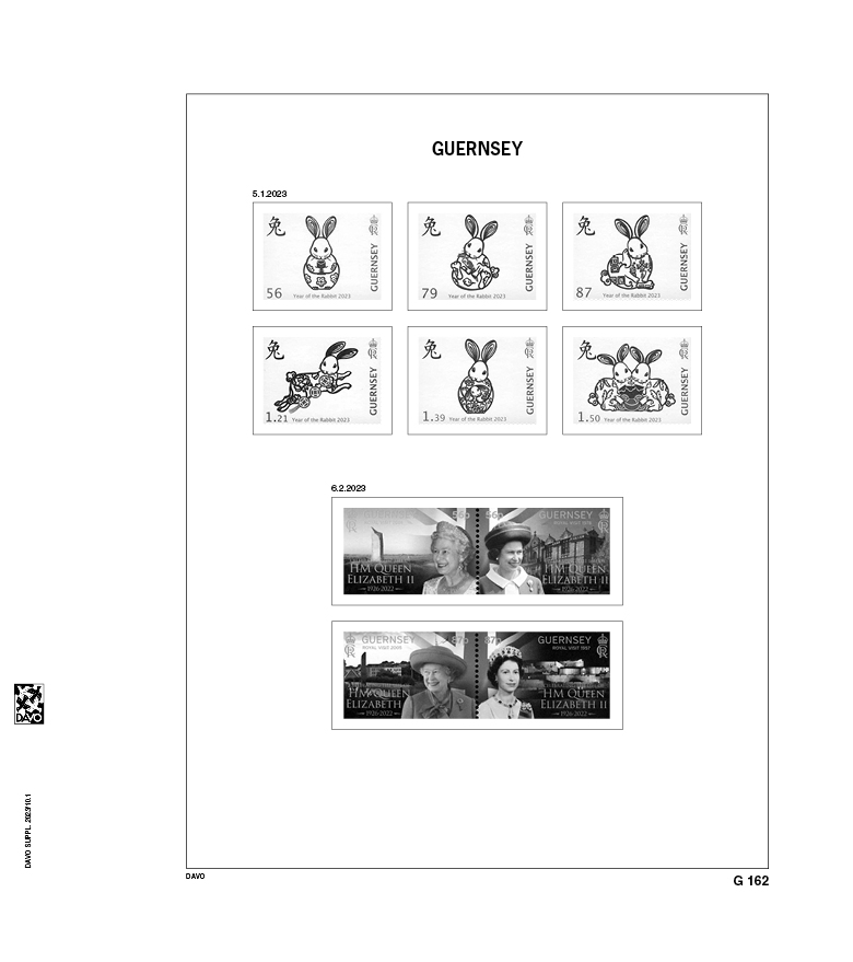 davo-luxe-guernesey-2023-pages-suppl-ment-album-timbres-170-g image 1