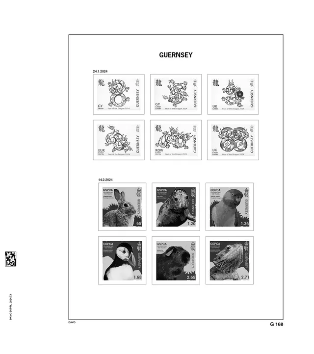 davo-luxe-guernsey-2024-feuilles-album-timbres-170-g image 1
