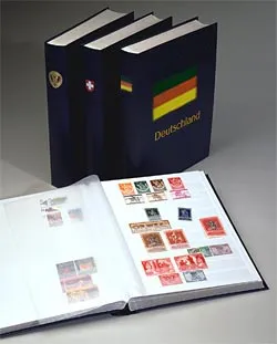 davo-stockbooks-g-autriche-classeur-philat-lique-bleu-armoiries image 1