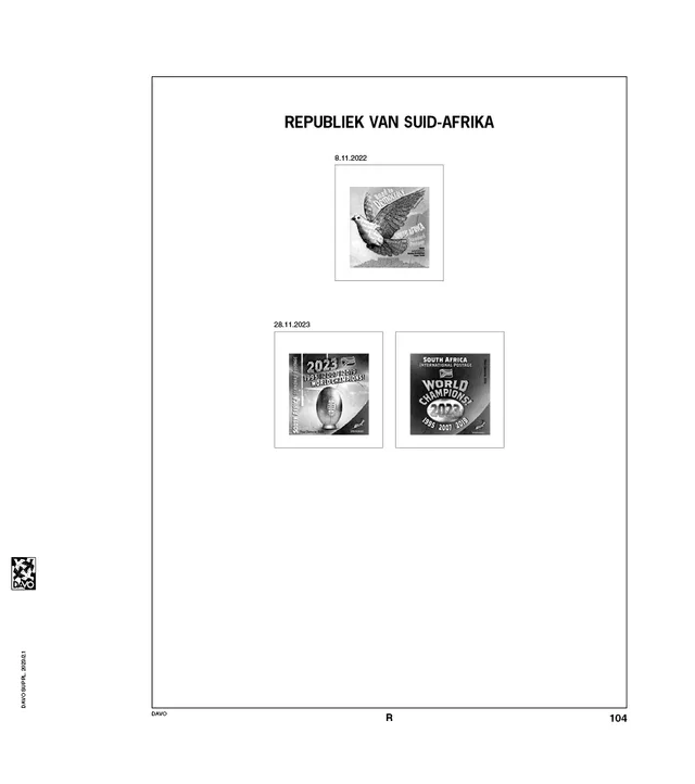 davo-luxe-afrique-du-sud-2023-pages-album-timbres-170-g image 1