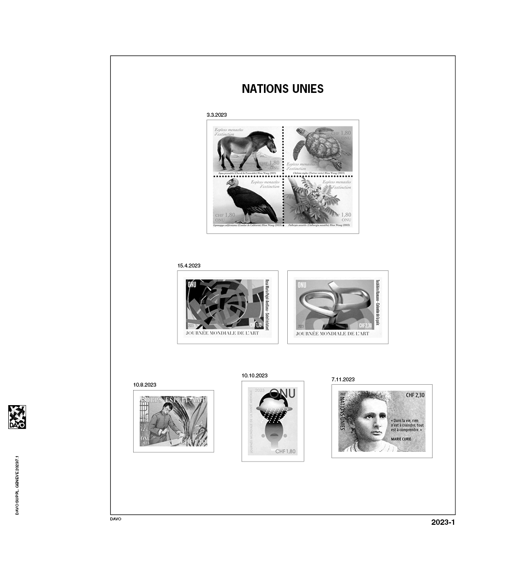 davo-luxe-suisse-onu-2023-feuilles-album-timbres-170-g image 1