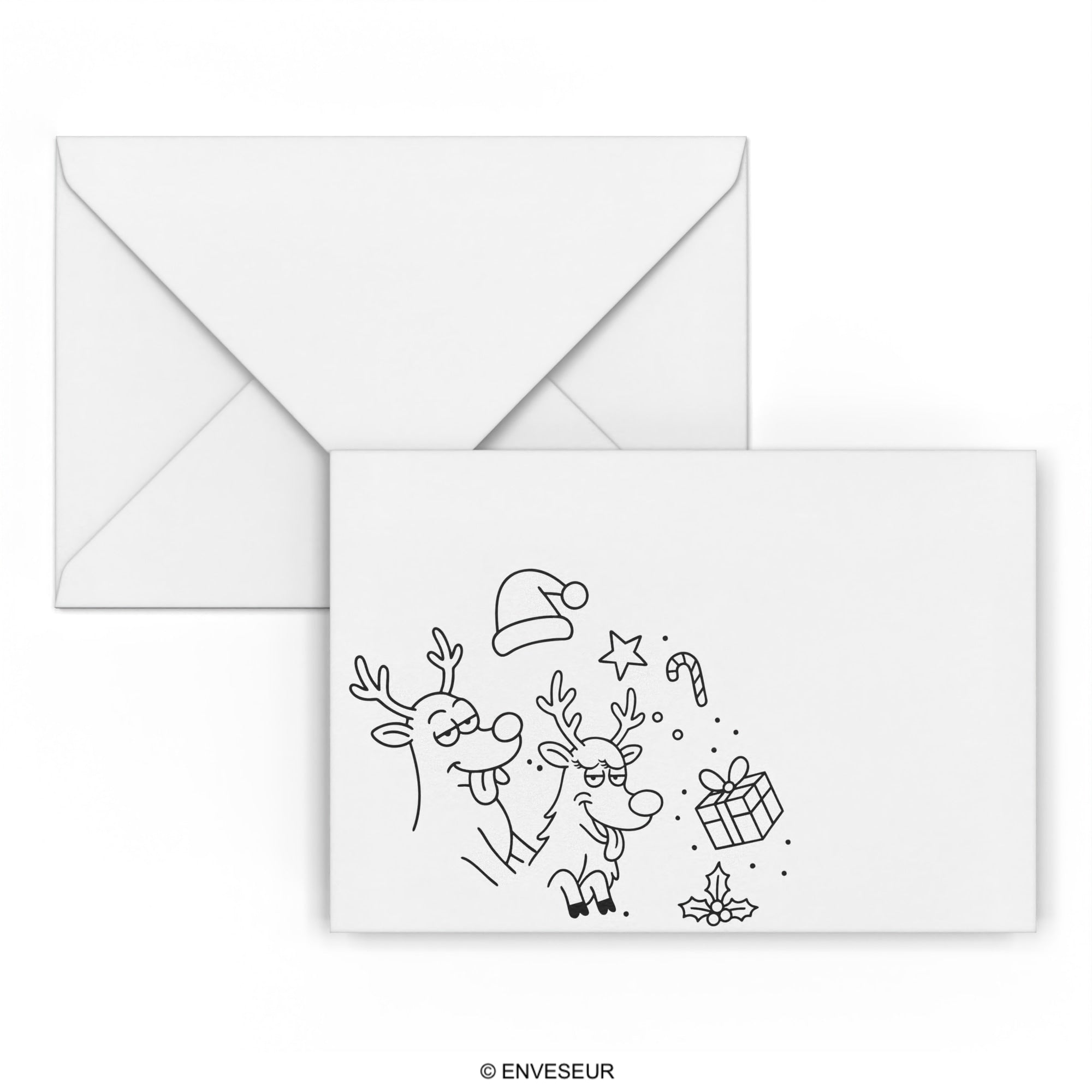 enveloppes-france-duo-de-no-l-enveloppe-no-l-rouge-fonc-e-c6 image 2