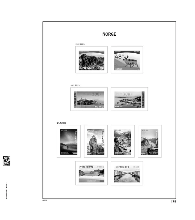 davo-luxe-norv-ge-2023-pages-d-album-timbres-papier-170g image 1