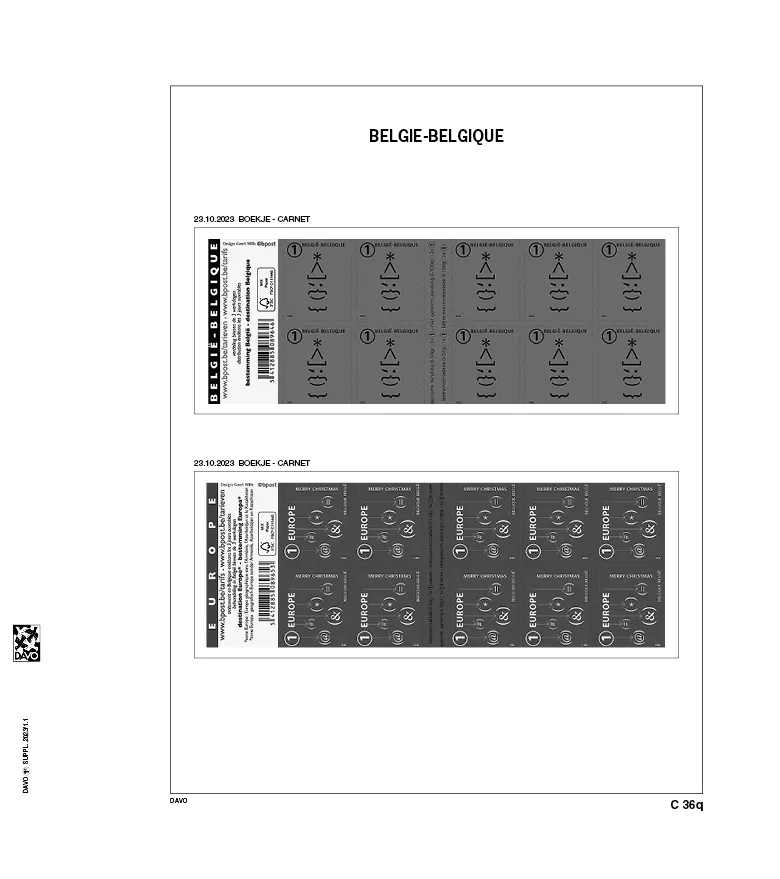 davo-luxe-belgique-carnets-2023-pages-album-timbres image 1