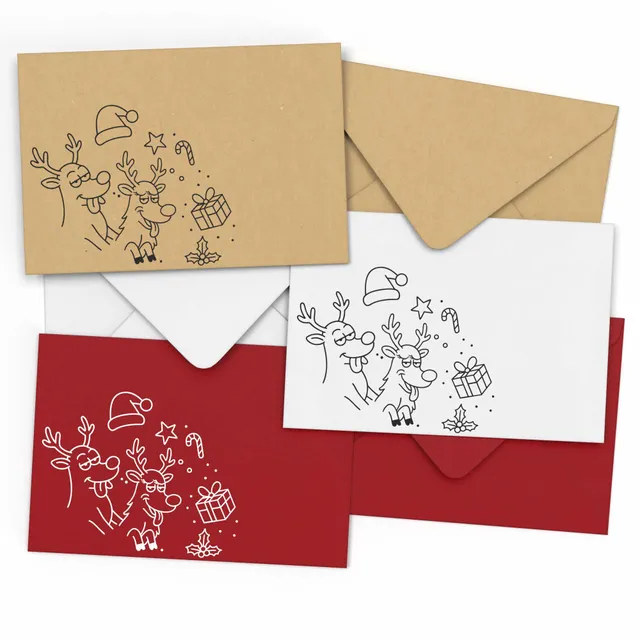 enveloppes-france-duo-de-no-l-enveloppe-no-l-rouge-fonc-e-c6 image 1