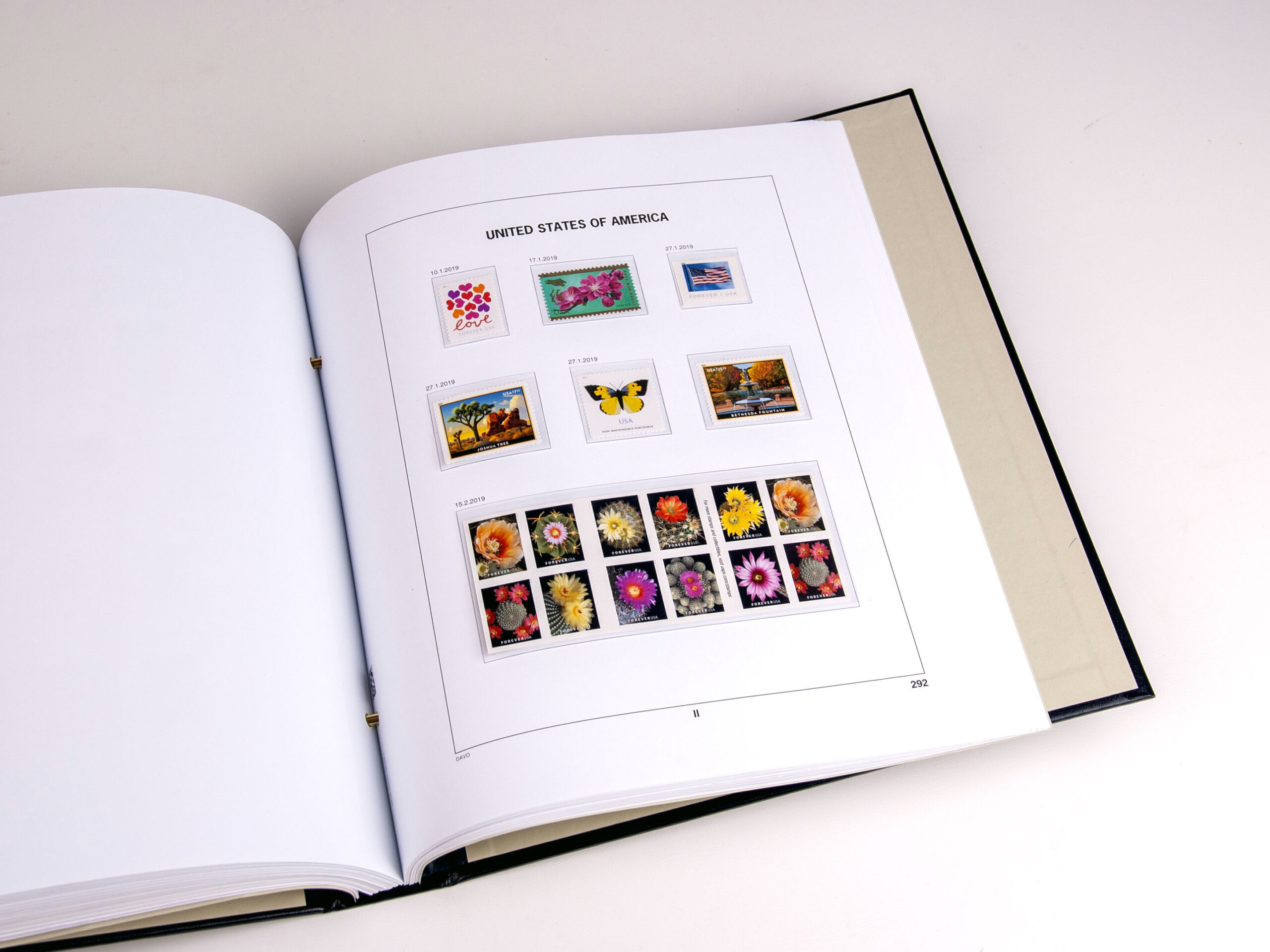 davo-luxe-usa-2019-feuilles-album-timbres-papier-170g image 1