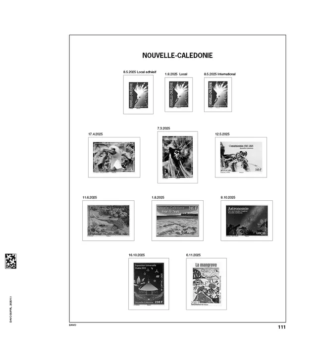 davo-luxe-nouvelle-cal-donie-2025-feuillets-album-timbres image 1