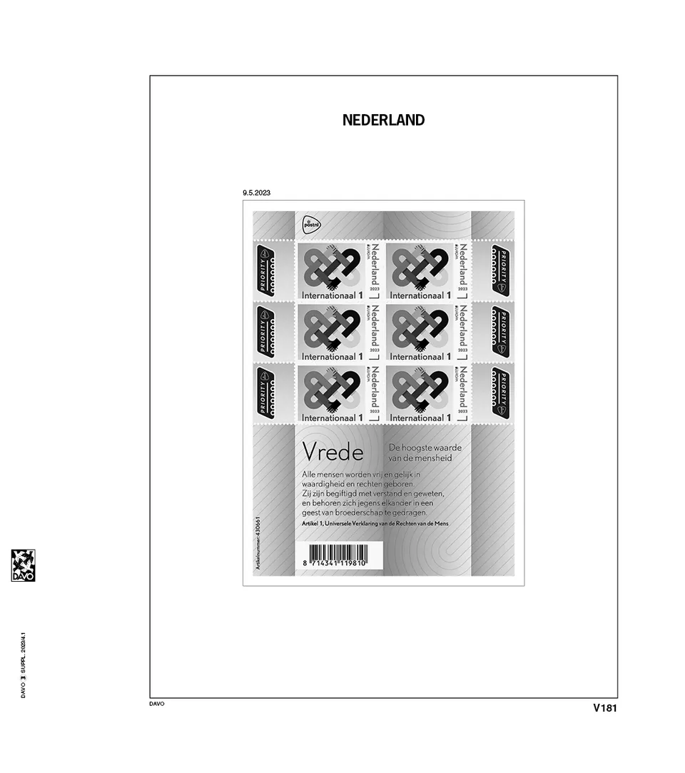 davo-luxe-nederland-velletjes-2023-pages-suppl-ment-album-timbres image 1