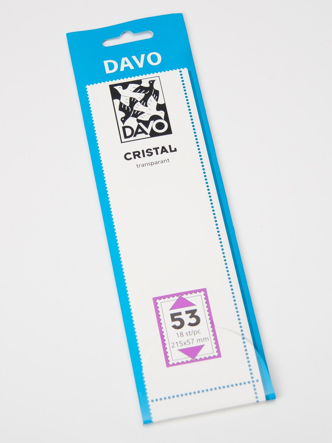 davo-mounts-c53-bandes-timbres-215x57-18-cristal-transparent image 1